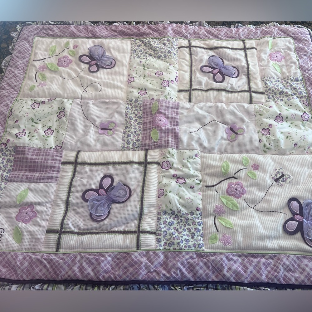 Lavender Butterfly Garden Quilt